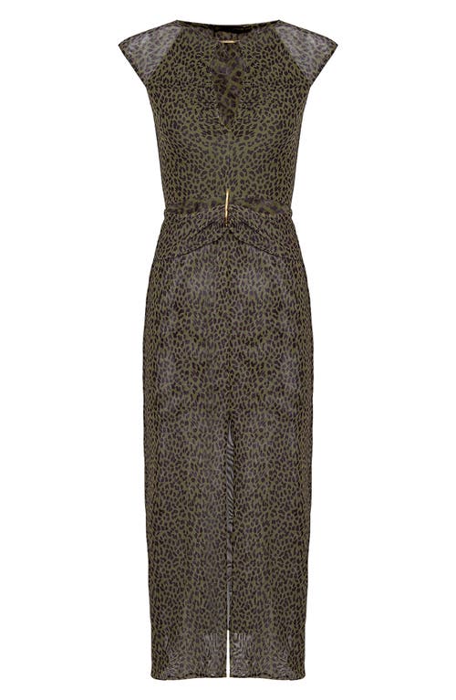 Vix Paula Hermanny Rosewood Tori Cutout Cover-up Midi Dress In Green