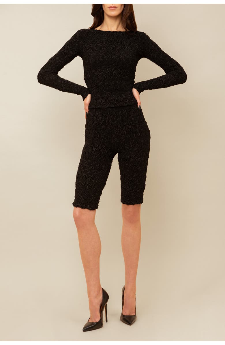 Contessa Mills Blair Cozy Elevated Long-Sleeve Cotton T-Shirt, Alternate, color, Black