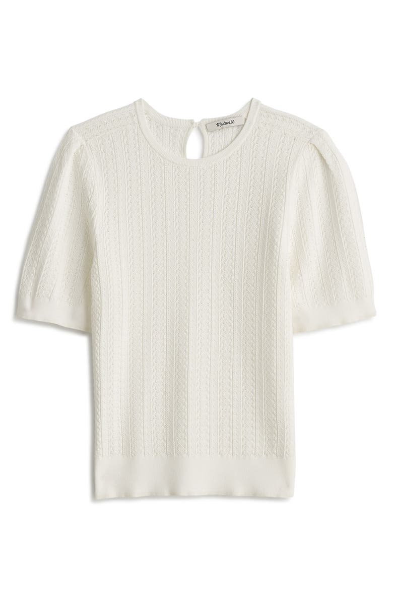 The Signature Open Knit Crewneck Sweater Top