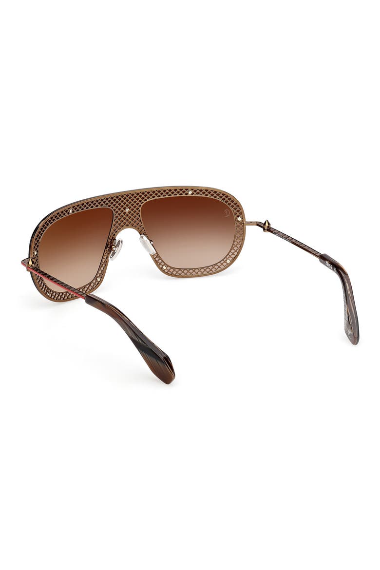 130mm Shield Sunglasses, Alternate, color, BRONZE / BRONZE RED ENAMEL