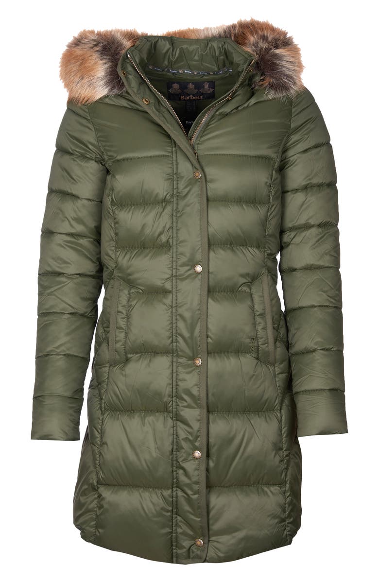 Barbour Jamison Hooded Puffer Parka with Faux Fur Trim, Alternate, color,