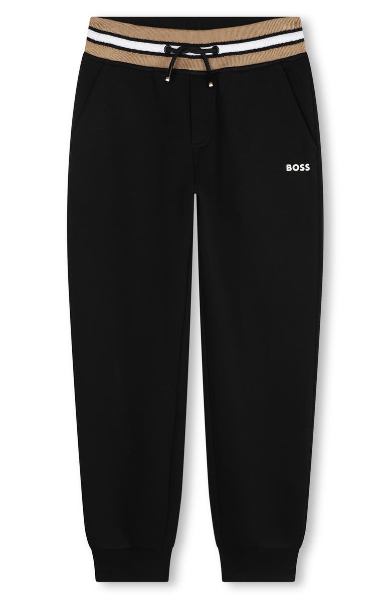 BOSS Kidswear Kids' Stripe Waist Joggers, Main, color, 