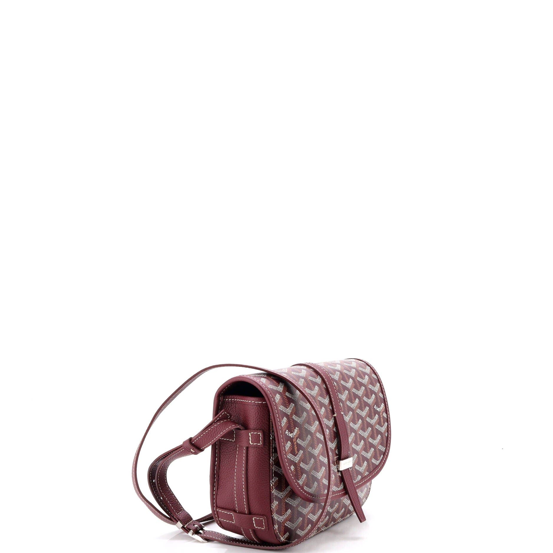 Belvedere III Messenger Bag Coated Canvas with Leather PM, Alternate, color, Burgundy