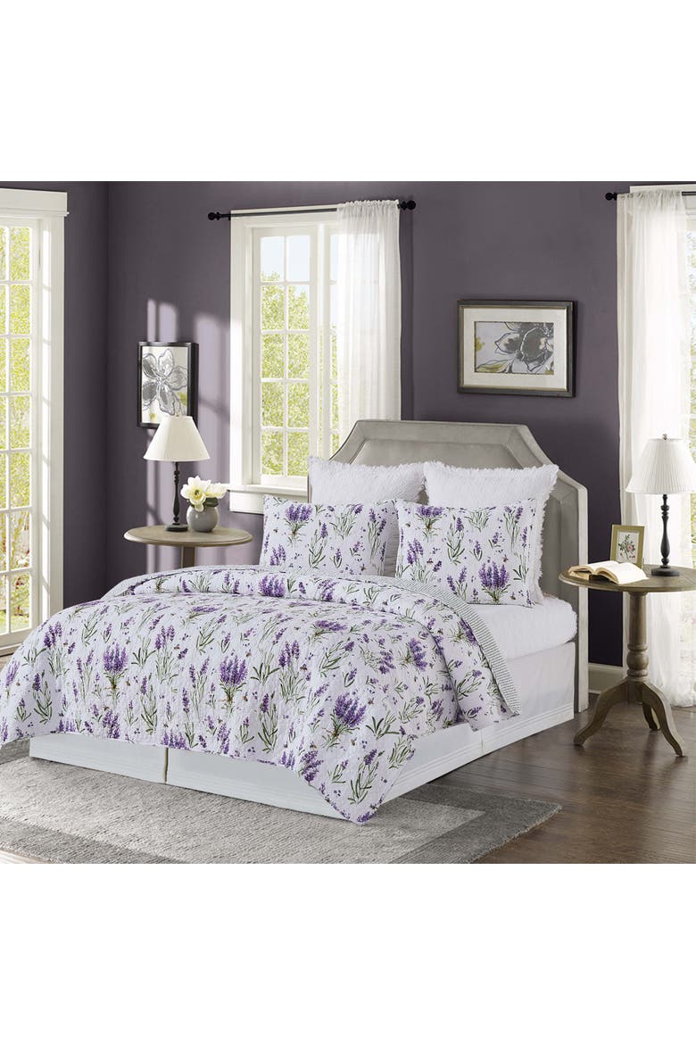 Lavender Fields Quilt Bedding Collection, Alternate, color, Purple