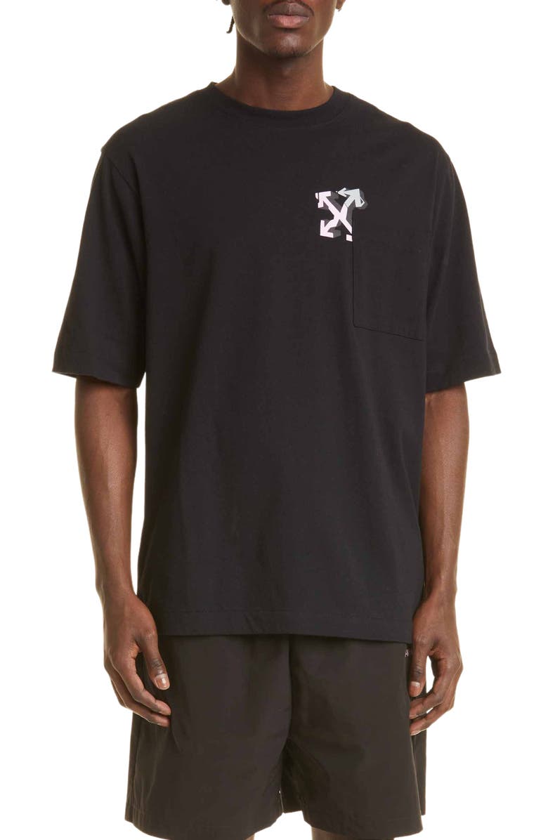 Off-White Men's Graffiti Arrows Cotton Graphic Tee, Main, color, 