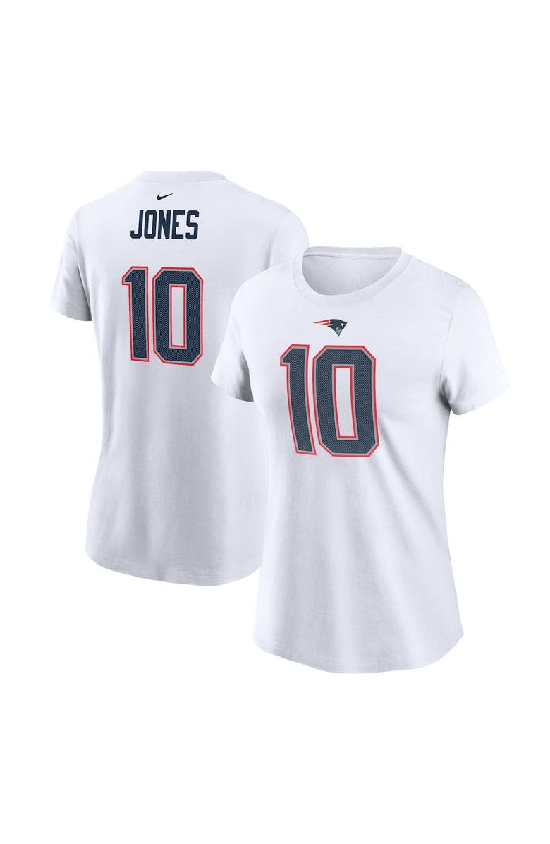 Nike Women's Nike Mac Jones White New England Patriots Player Name & Number T-Shirt, Main, color, 