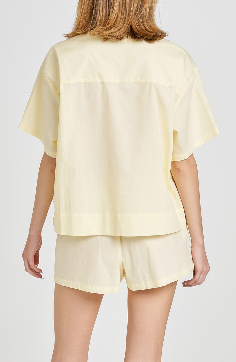 WAYF Tabitha Tie Front Woven Shirt, Alternate, color, Straw Yellow