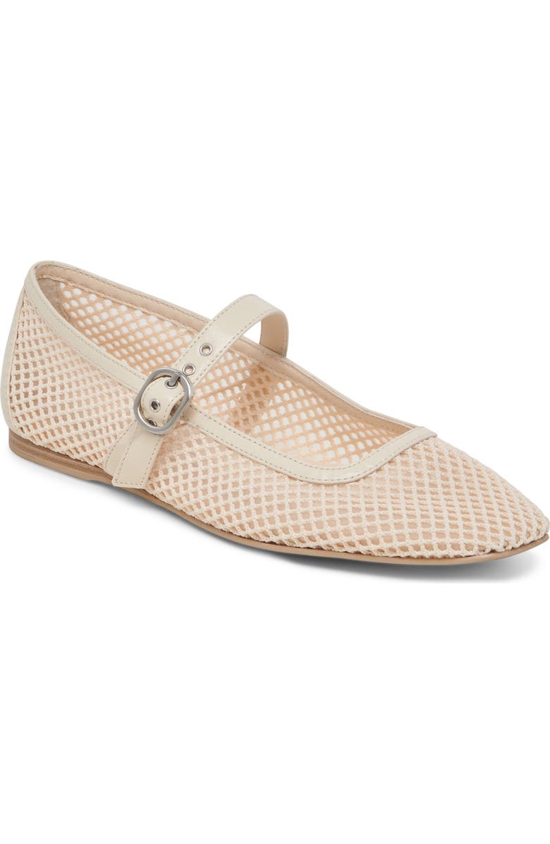 Dolce Vita Rodni Mary Jane Flat, Main, color, Creme Woven Mesh
