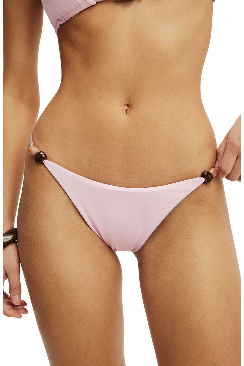 Women's Reversible Tanga Cheeky Bikini Bottom, Alternate, color, Petal Grey