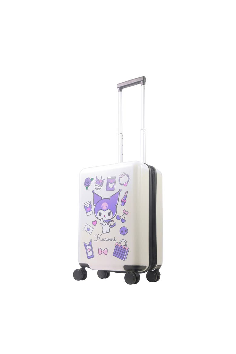 Sanrio Kuromi & My Melody 22.5" Hardside Carry-On Spinner, Main, color, BLACK