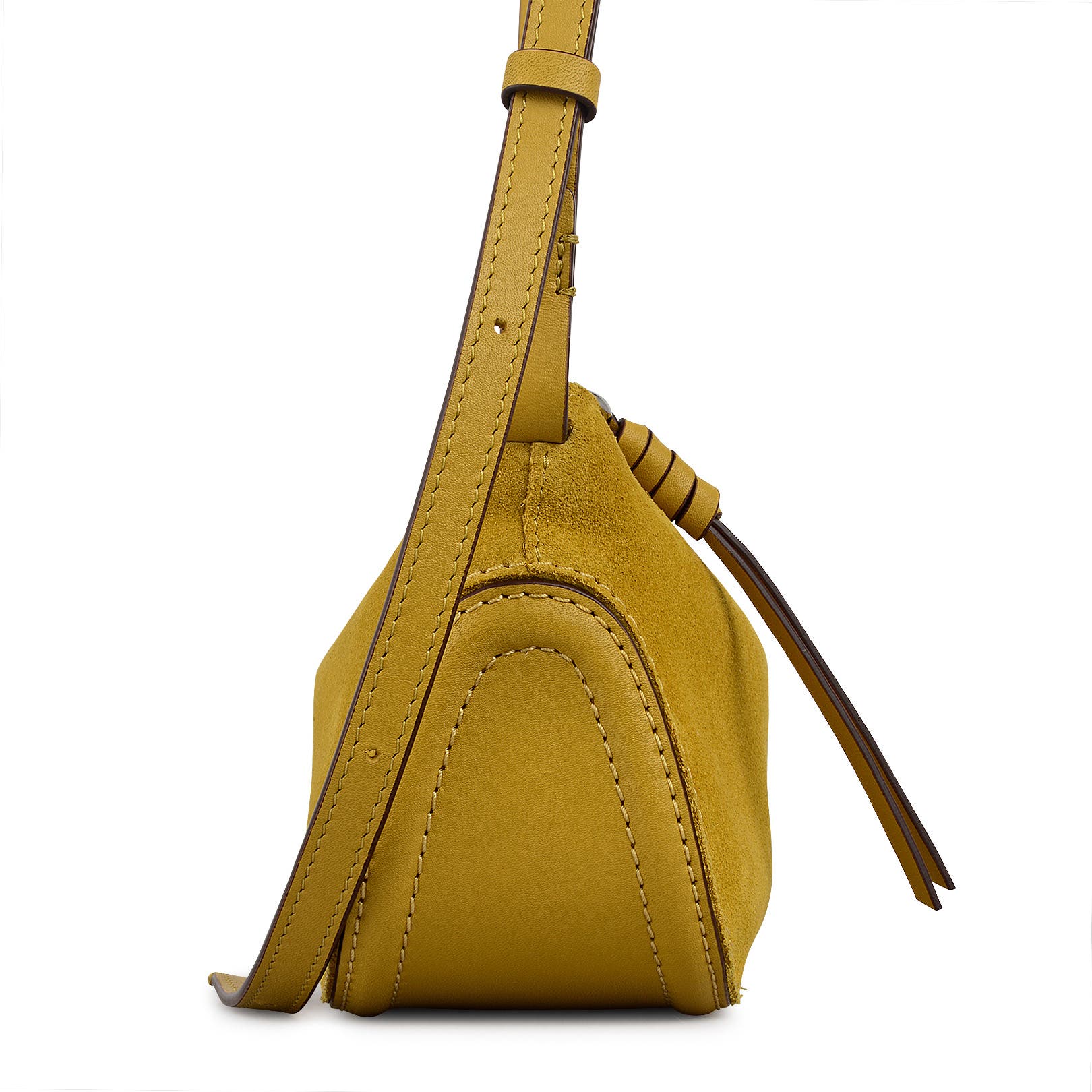 Radley The Iris - Suede Small Ziptop Crossbody Bag, Alternate, color, Ochre