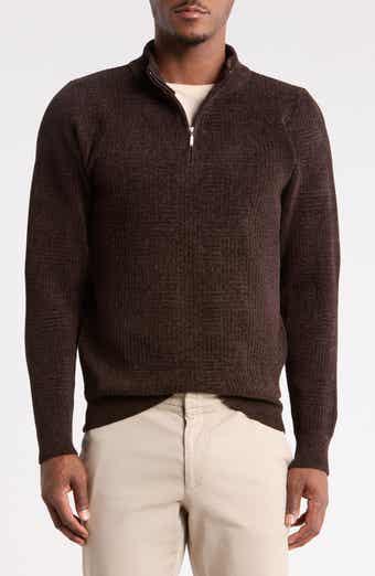 Mock Neck Quarter Zip Sweater