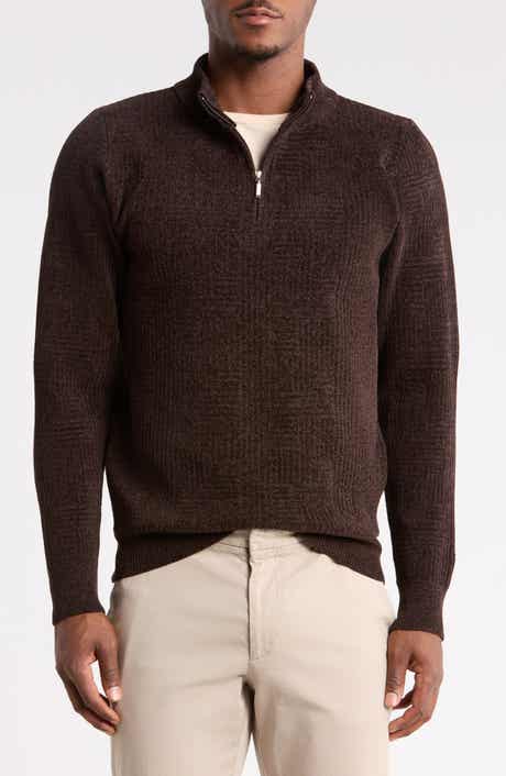 Mock Neck Quarter Zip Sweater