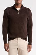 T.R. PREMIUM Mock Neck Quarter Zip Sweater
