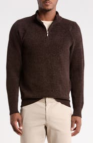 T.R. PREMIUM Mock Neck Quarter Zip Sweater