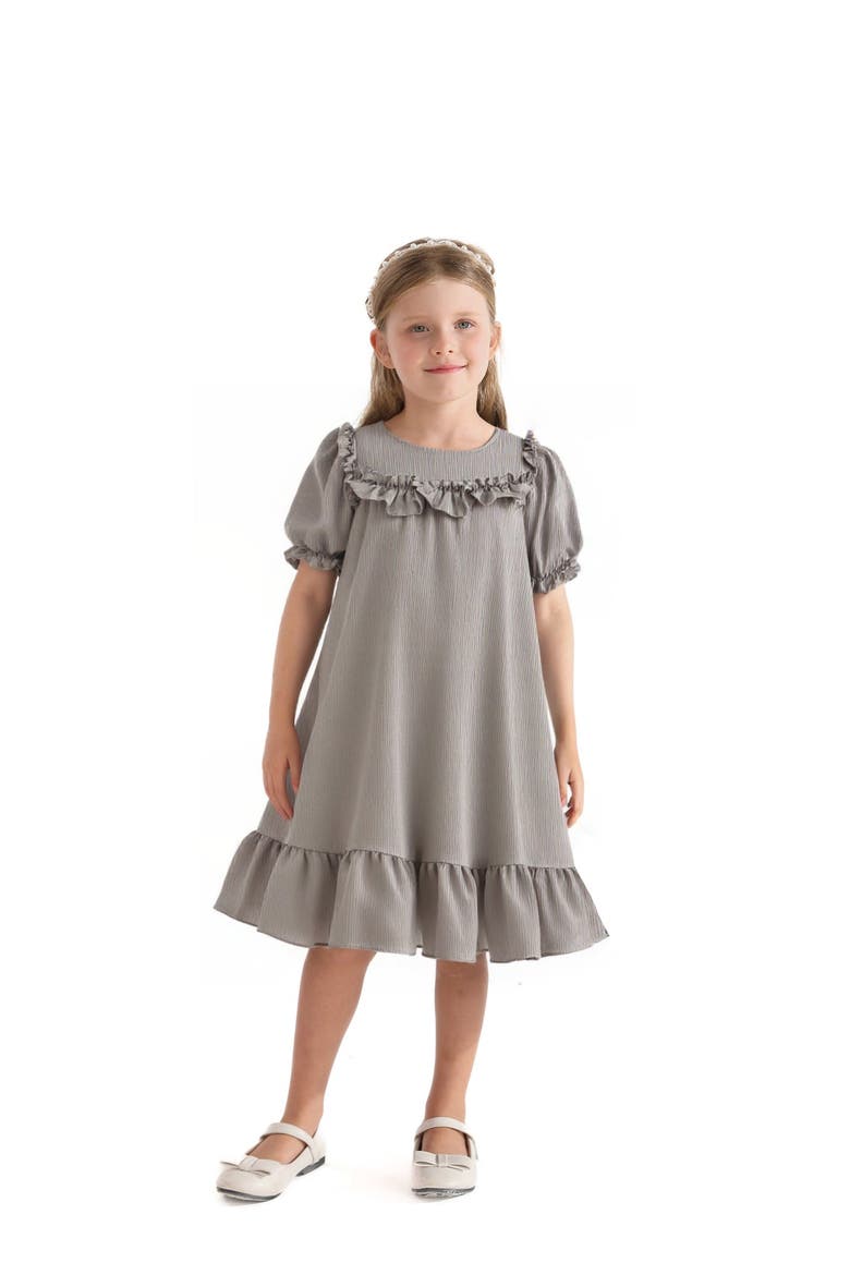 Ruffle Berlin Dress, Main, color, Grey