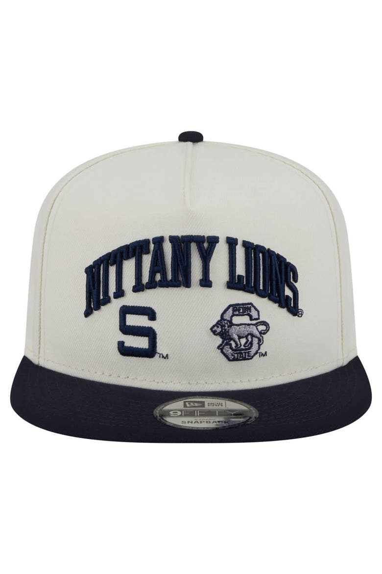 Men's New Era White Penn State Nittany Lions Collegiate 9FIFTY A-Frame Snapback Hat, Alternate, color, White