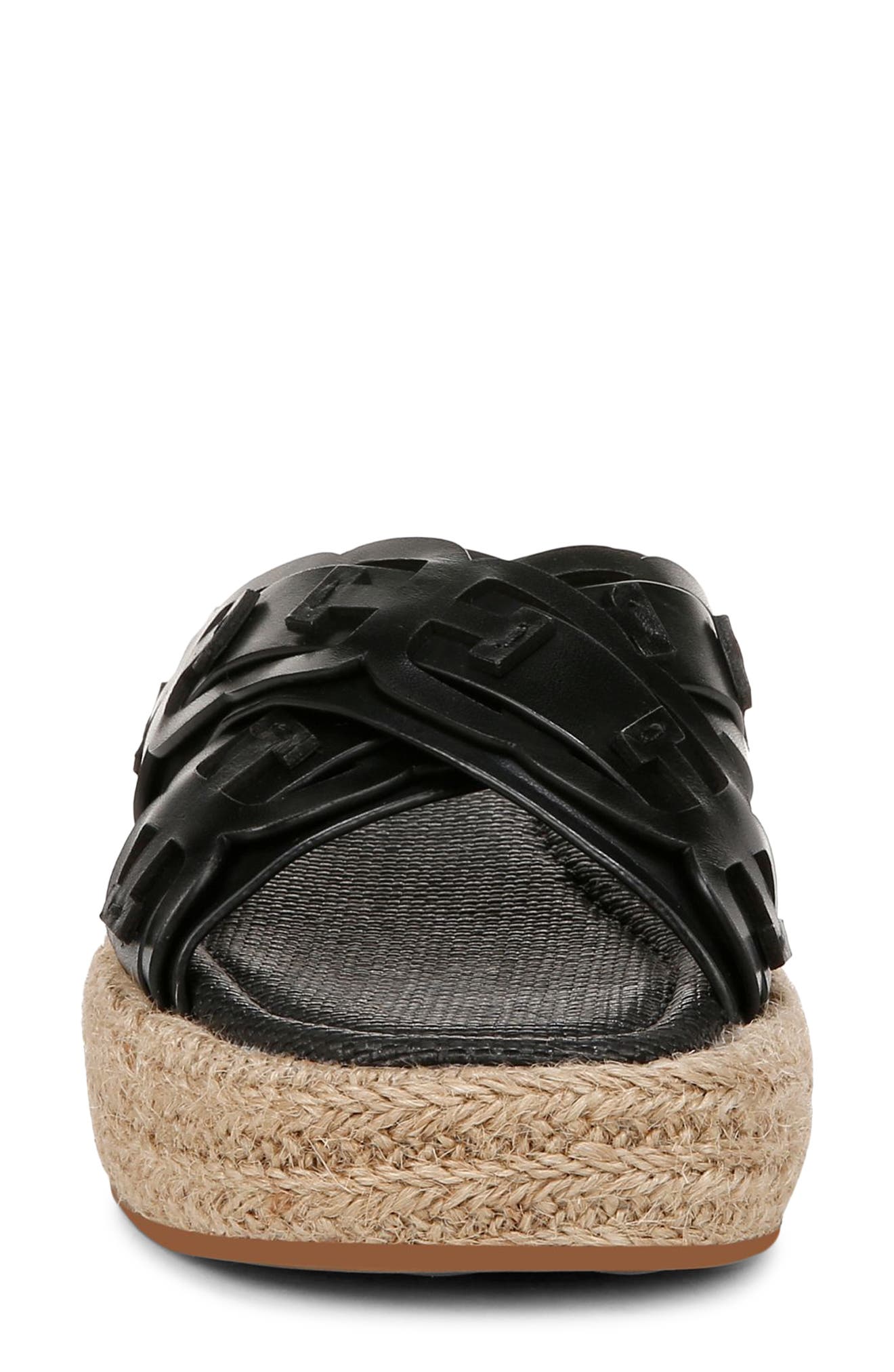 Sam Edelman Pria Espadrille Platform Wedge Slide Sandal, Alternate, color, Black