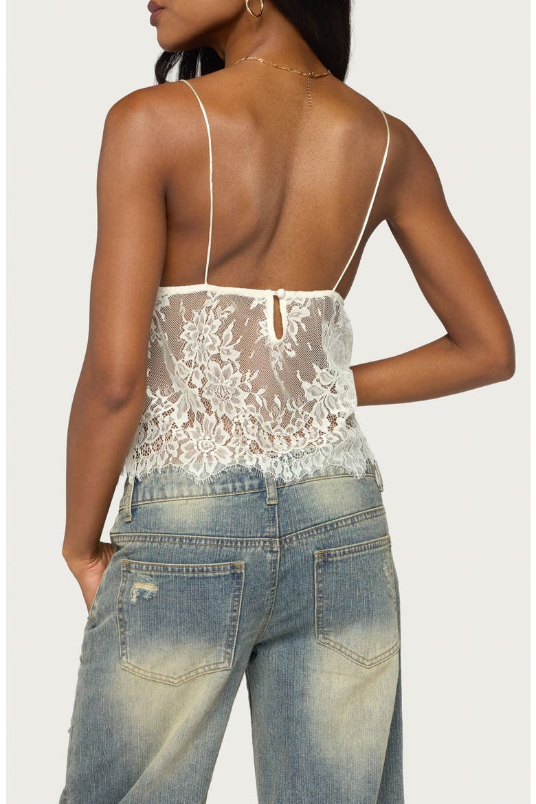 Ottilie Lace & Satin Effect Camisole, Alternate, color, IVORY