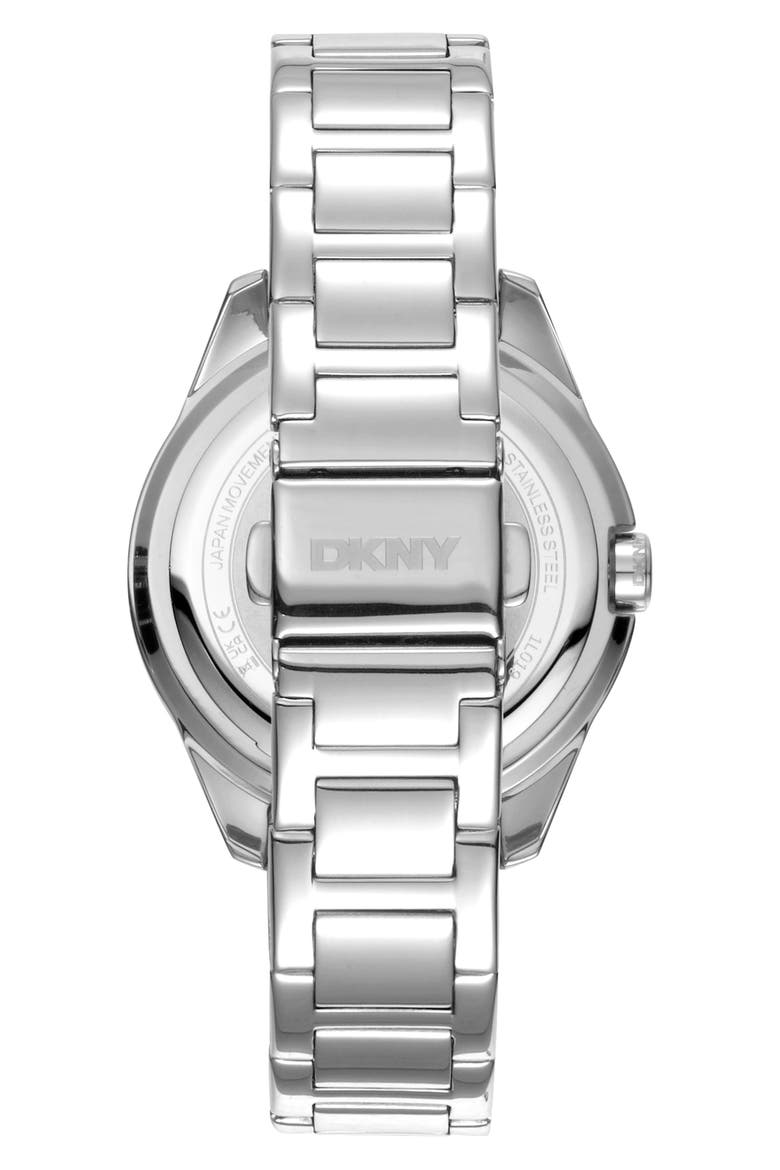 Crystal Bezel Bracelet Watch, Alternate, color, SILVER