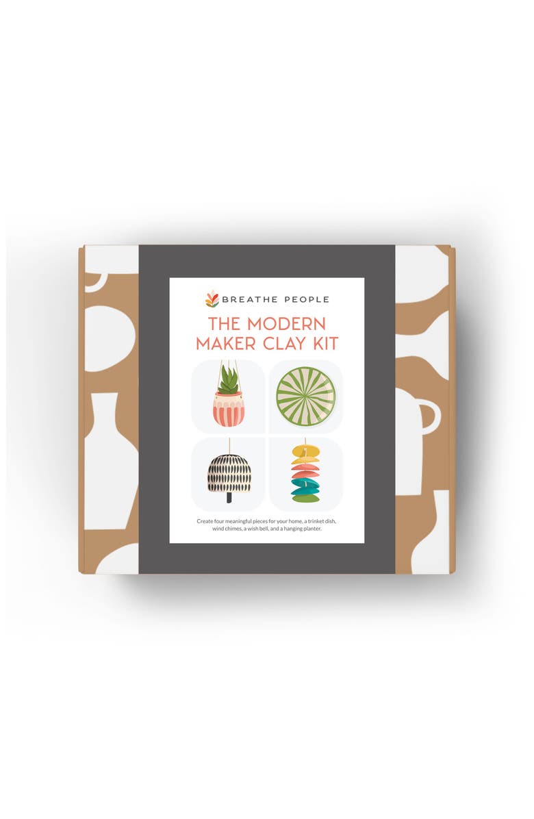Breathe People Modern Maker Air Dry Clay Kit, Main, color, Brown
