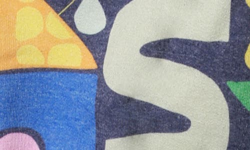 Shop Mon Coeur Kids' Recycled Cotton Blend Graphic Sweatshirt In Navy/multi