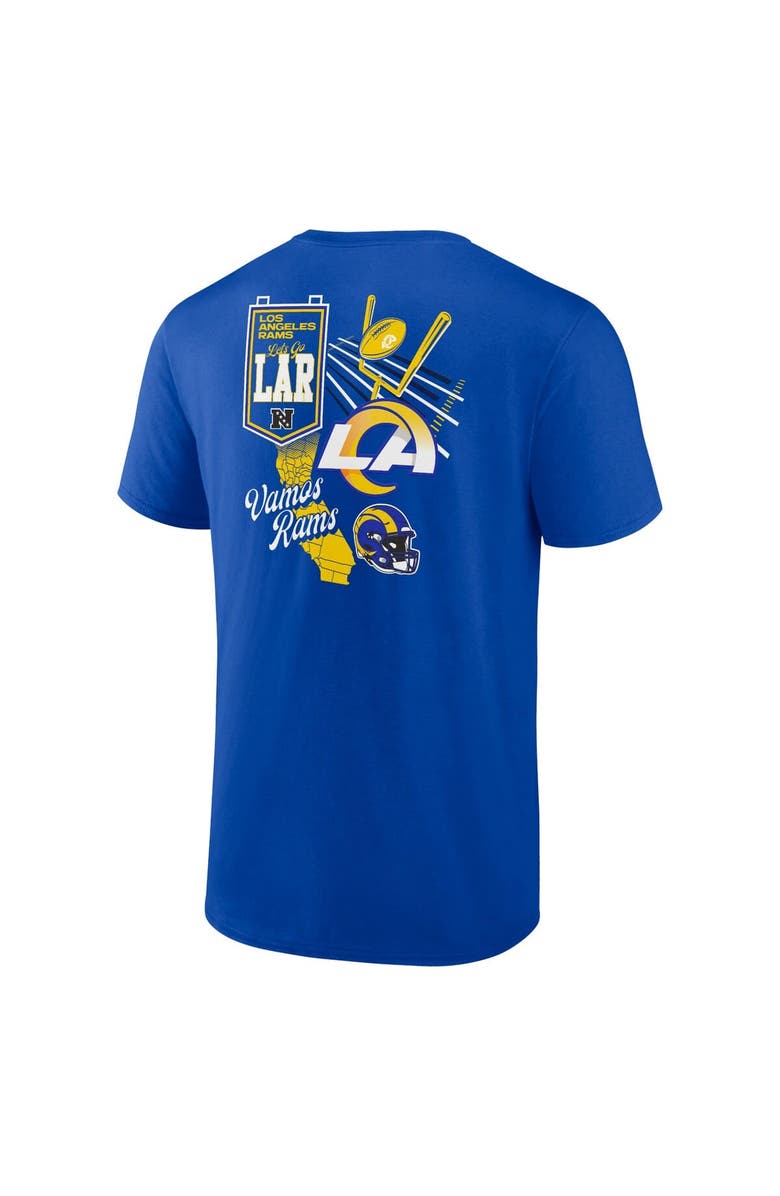 FANATICS Men's Fanatics Royal Los Angeles Rams Split Zone T-Shirt, Alternate, color, Royal