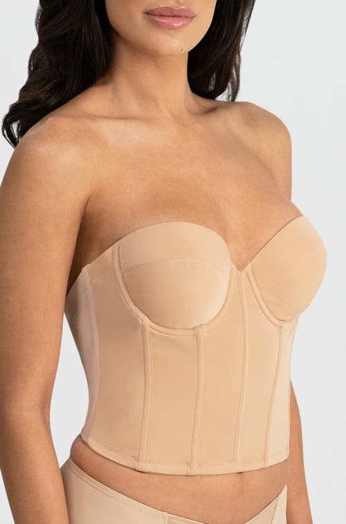 Dominique Intimates Brie Backless Strapless Ultra Low Back Bustier Bra In Neutral