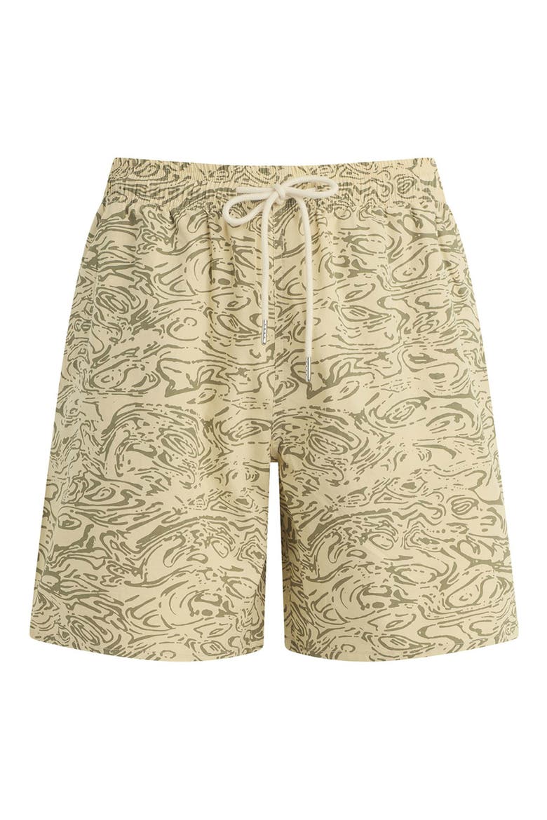 Loose Fit Print Shorts, Alternate, color, TROPICAL GREEN