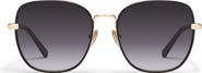QUAY Uptown 58mm Gradient Round Sunglasses