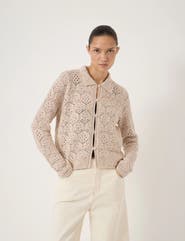 Hush Crochet Cotton Long Sleeve Cardigan
