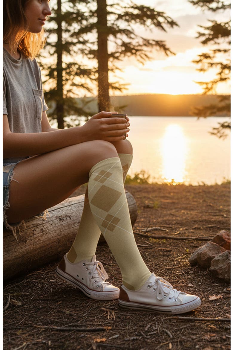 3-Pack Merino Wool Blend Knee High Compression Socks, Alternate, color, MIX