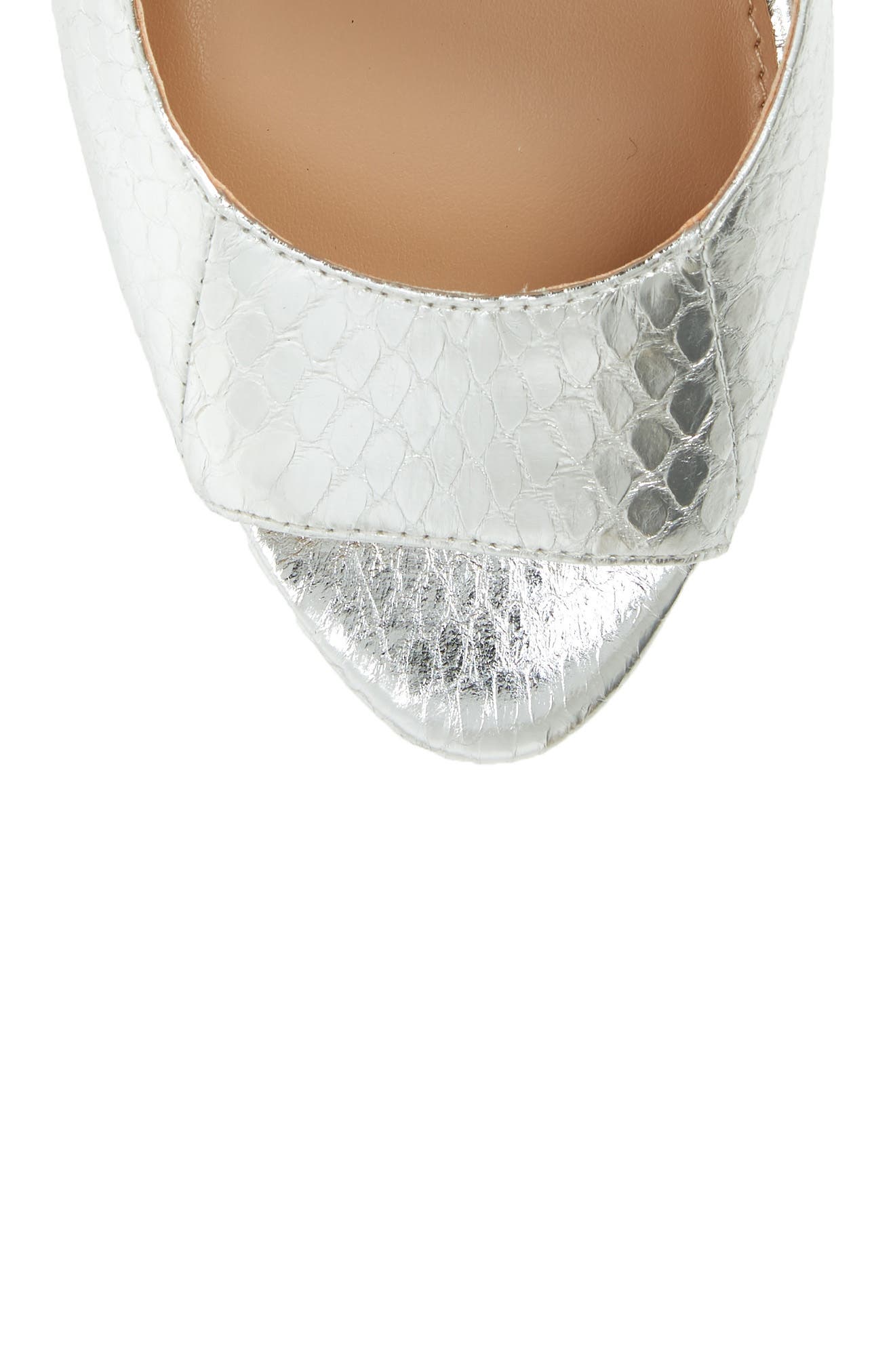 Stills Platform Sandal, Alternate, color, SILVER SNAKE PRINT LEATHER