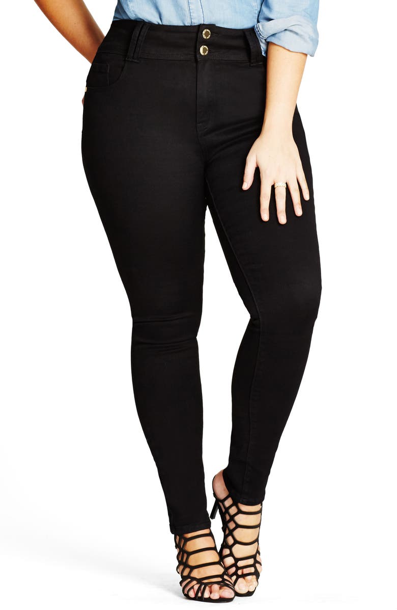 City Chic Harley Stretch Skinny Jeans, Main, color,