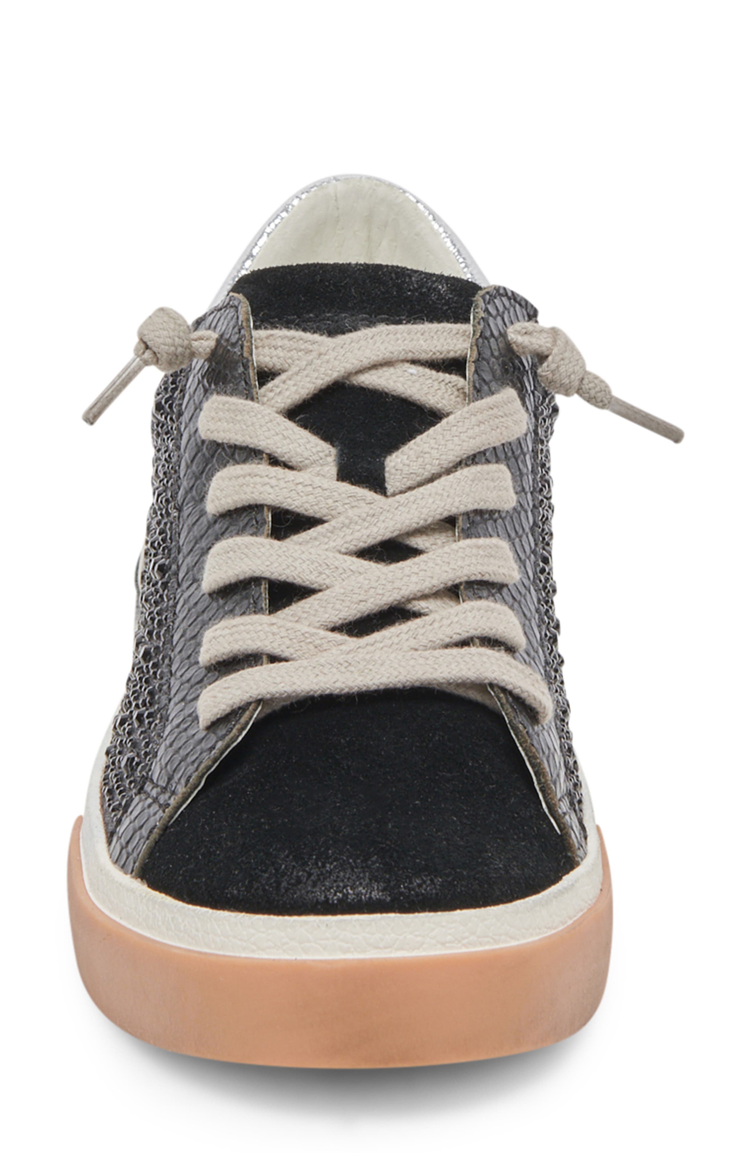 Dolce Vita Zina Crystal Sneaker, Alternate, color, Black Suede