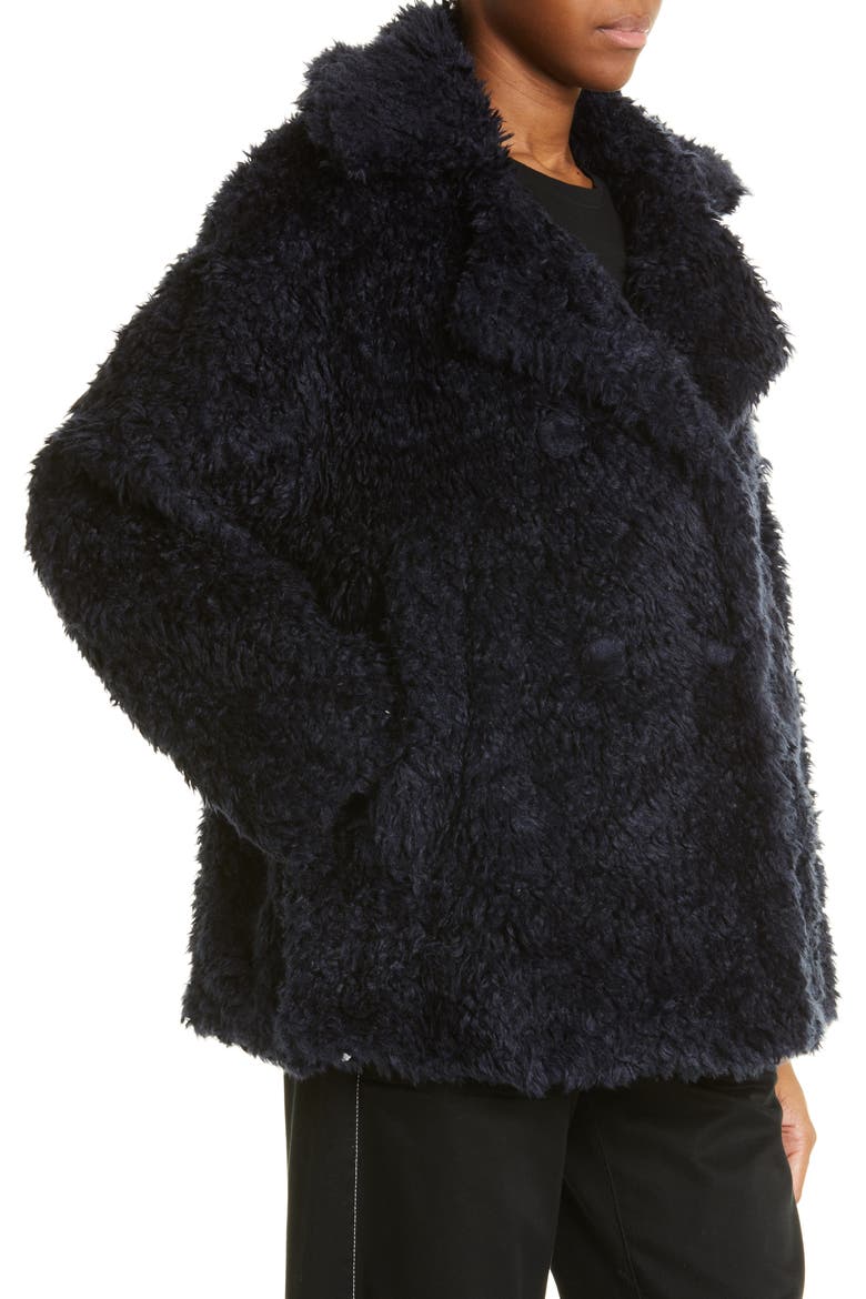 Faux Shearling Jacket, Alternate, color, NAVY