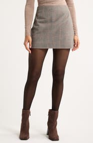 Open Edit Heritage Plaid Miniskirt