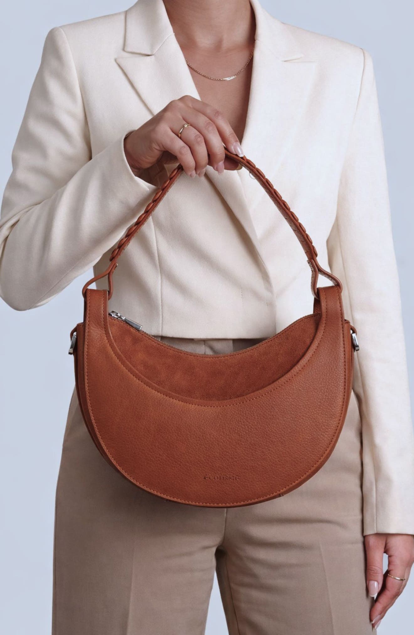 Leif Leather Crossbody Bag, Alternate, color, COGNAC