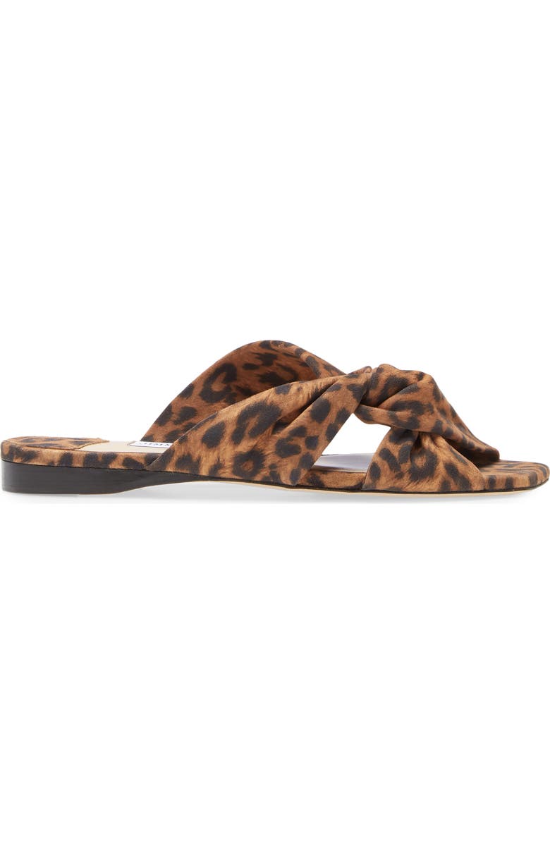 Jimmy Choo Narisa Leopard Print Twist Slide Sandal, Alternate, color,