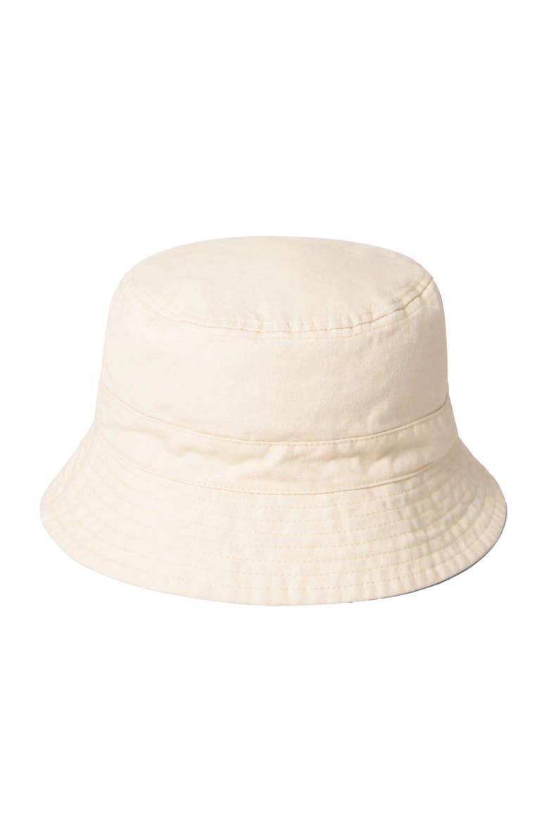 Indie Logo Natural Bucket Hat, Alternate, color, Cream