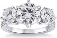 Bliss Diamond 6 1/4 Ct Three Stone Diamond Engagement Ring Lab Grown Gold