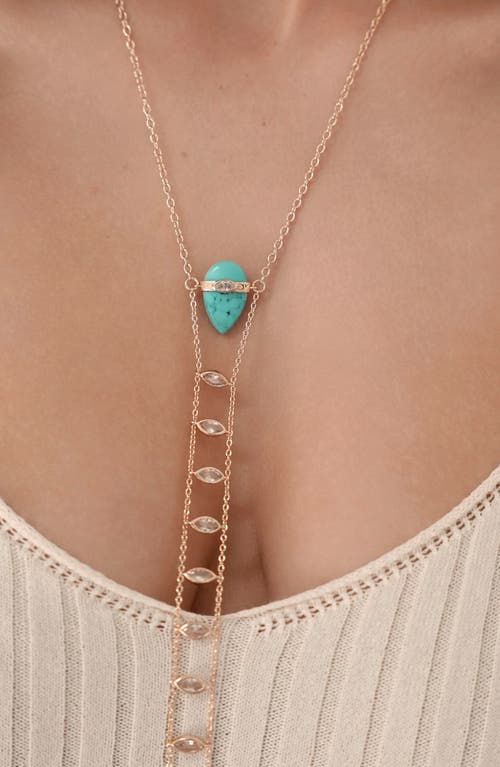 Ettika Reconstituted Turquoise Solstice Body Chain In Gold