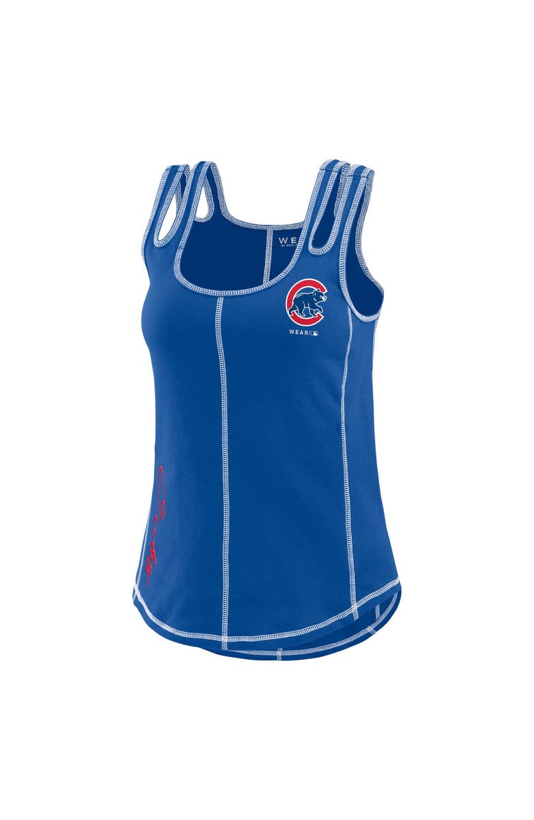 WEAR by Erin Andrews Women's WEAR by Erin Andrews Royal Chicago Cubs Contrast Stitch Tank Top, Alternate, color, Royal