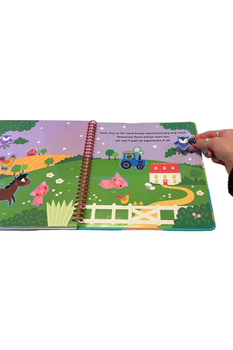 Reusable Silicone Sticker Book, Farm, Kids 3+, Alternate, color, Multicolored
