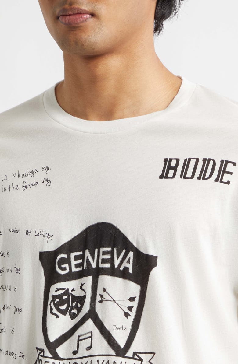 Bode Geneva Camp Crest Graphic T-Shirt, Alternate, color, Cream