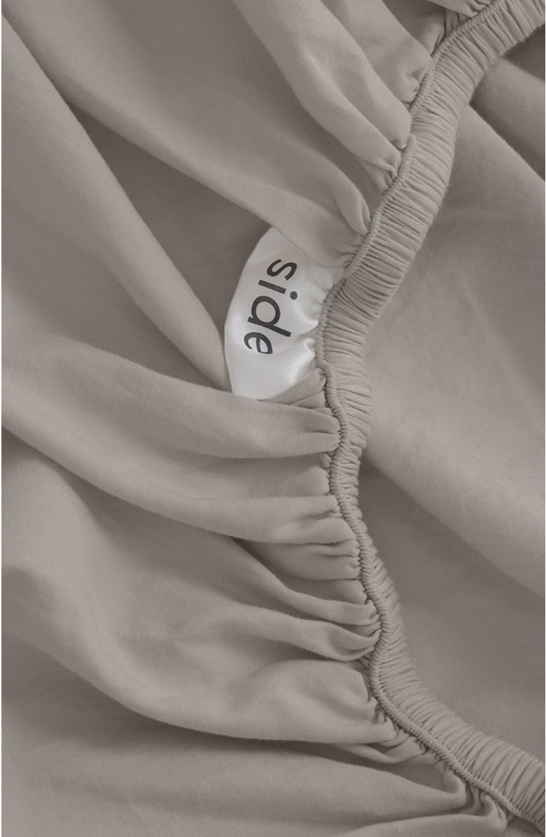 Pact Organic Cotton Organic Room Service Sateen Fitted Sheet, Alternate, color, Dove Grey