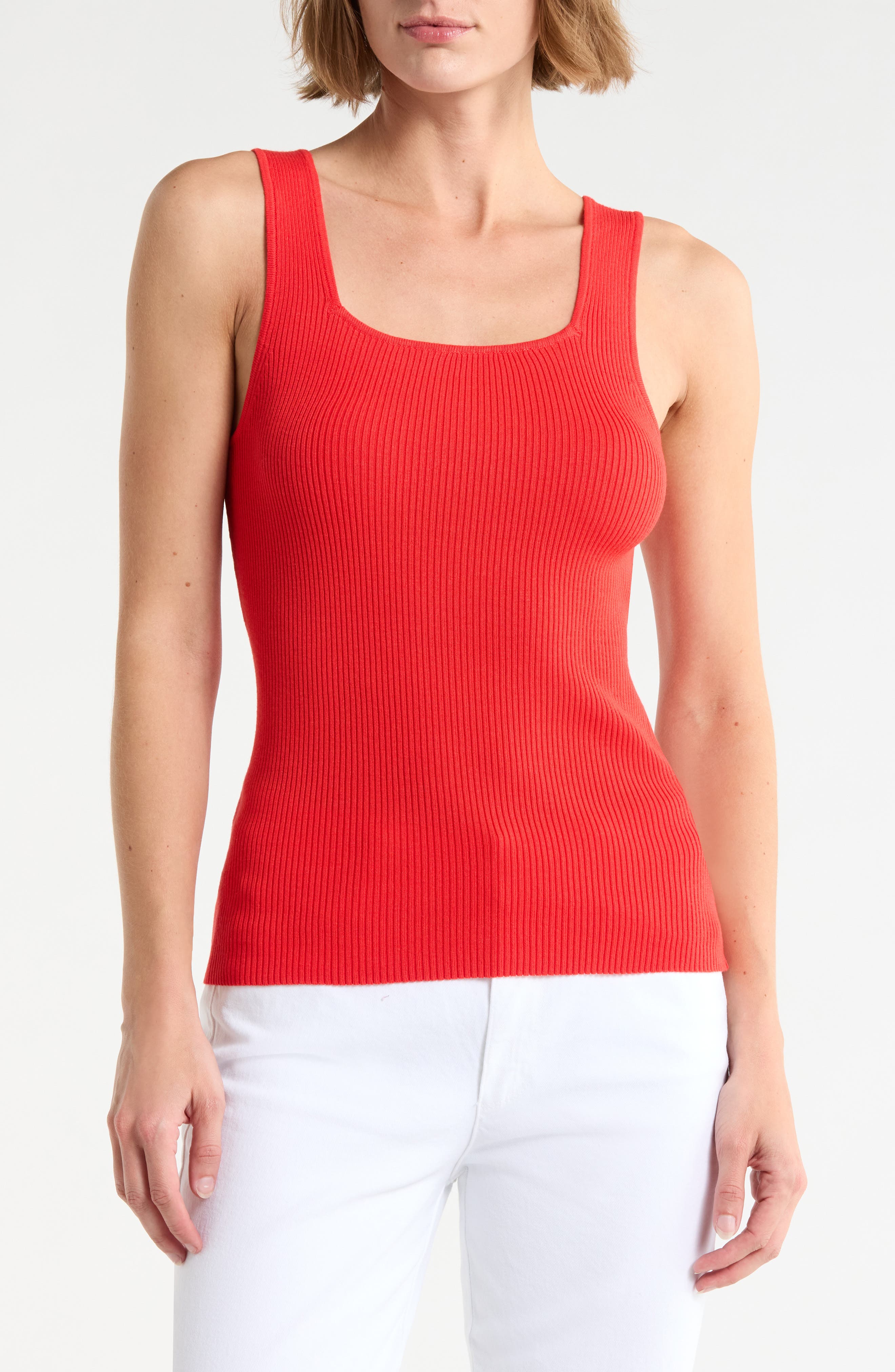 Splendid Rib Knit Sleeveless Sweater