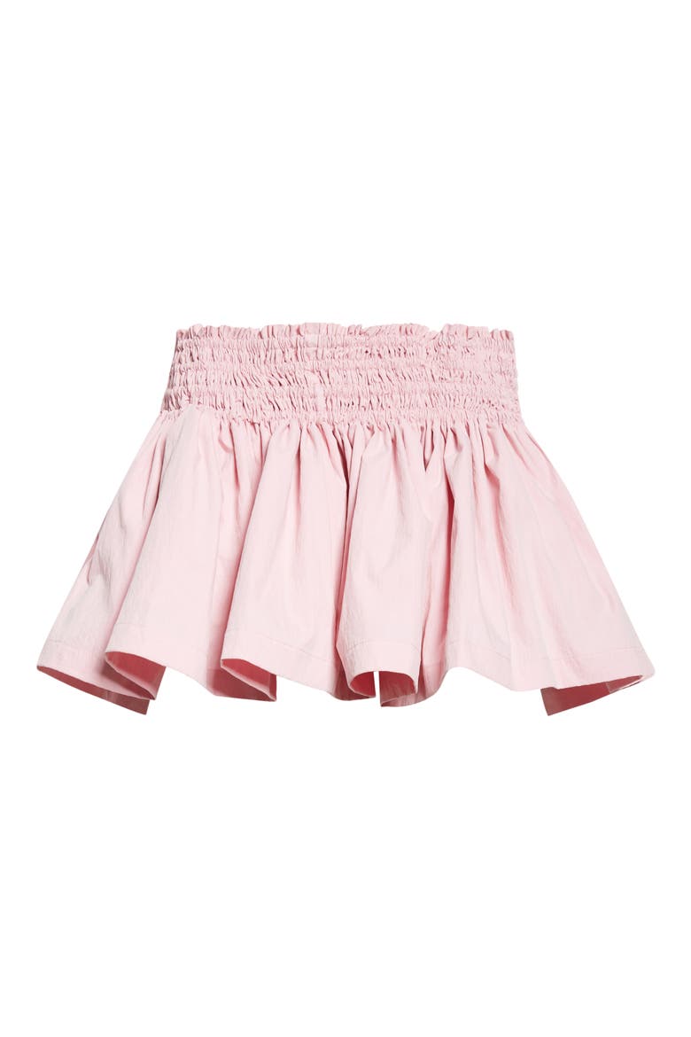 Track Shirred Miniskirt, Alternate, color, PINK