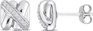 Julianna B. Diamond Crossover Stud Earrings 14k