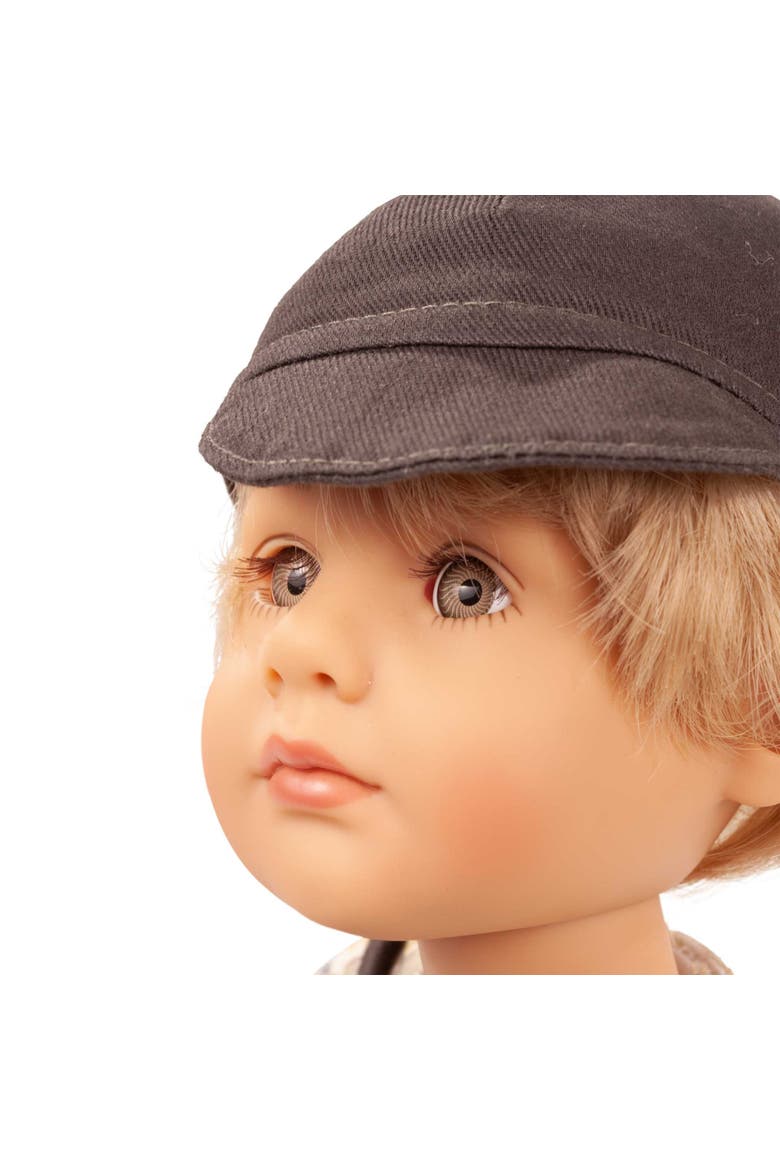 Little Kidz Max 14 Inch Standing Poseable Boy Doll, Brown Overalls Toy, Alternate, color, Multicolored